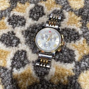 Michele Two-Tone Watch Face